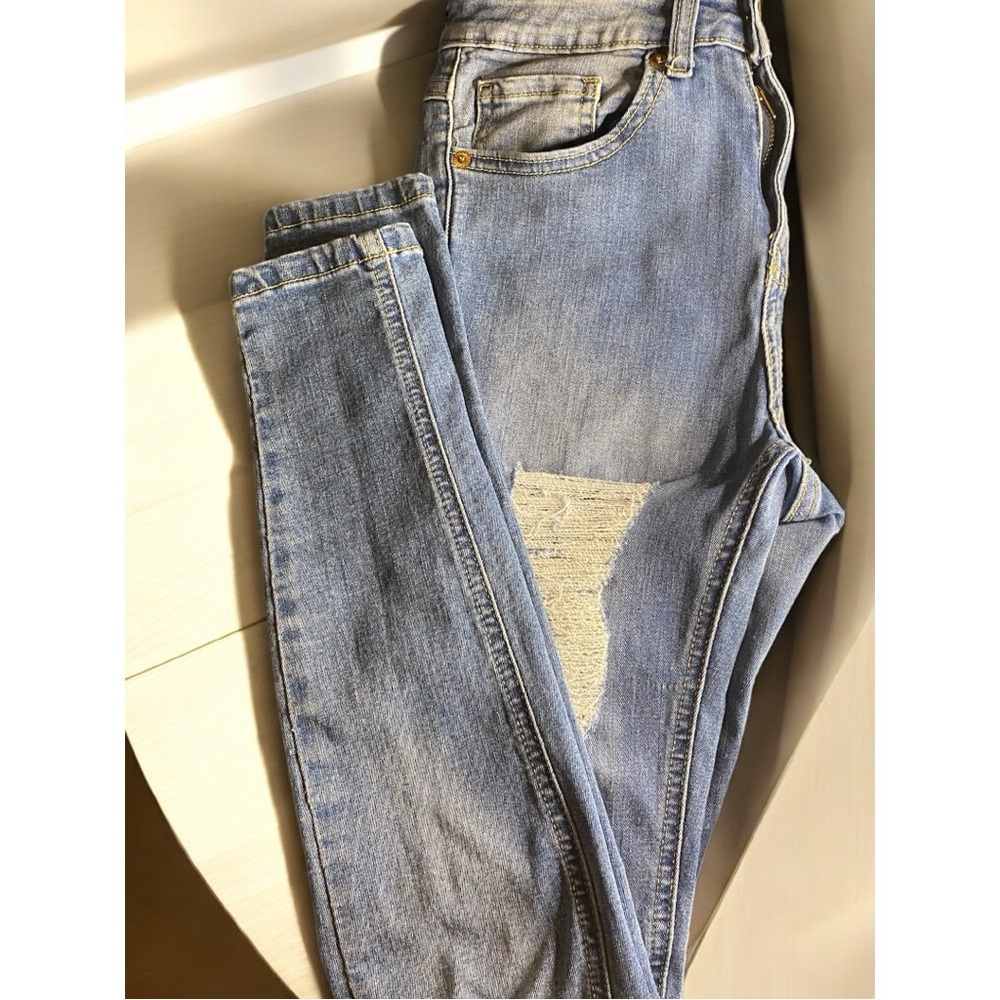 ODOLLS  Blue Skinny Jeans with Subtle Fading